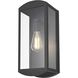 Miles 1 Light 16 inch Black Outdoor Wall Sconce