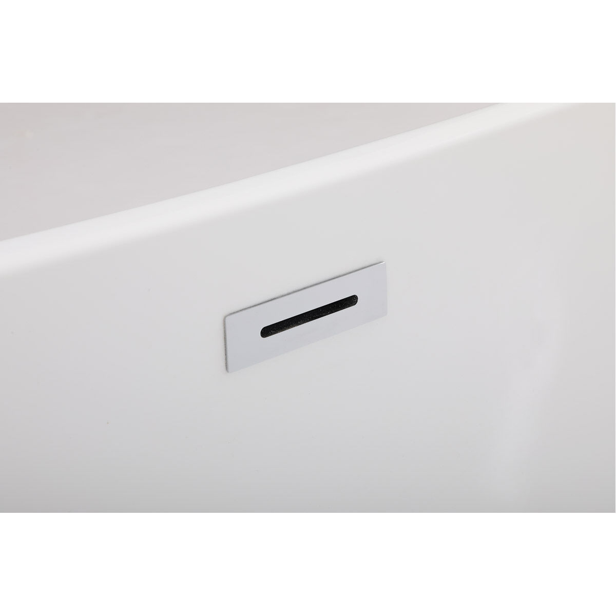 Ines Glossy White and Chrome Bathtub