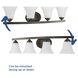 Adorn 4 Light 28.25 inch Antique Bronze Bath Vanity Wall Light
