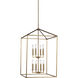 Perryton 8 Light 19 inch Satin Brass Foyer Pendant Ceiling Light, Large