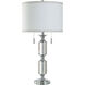 Cameron 32 inch 60.00 watt Crystal and Silver Table Lamp Portable Light
