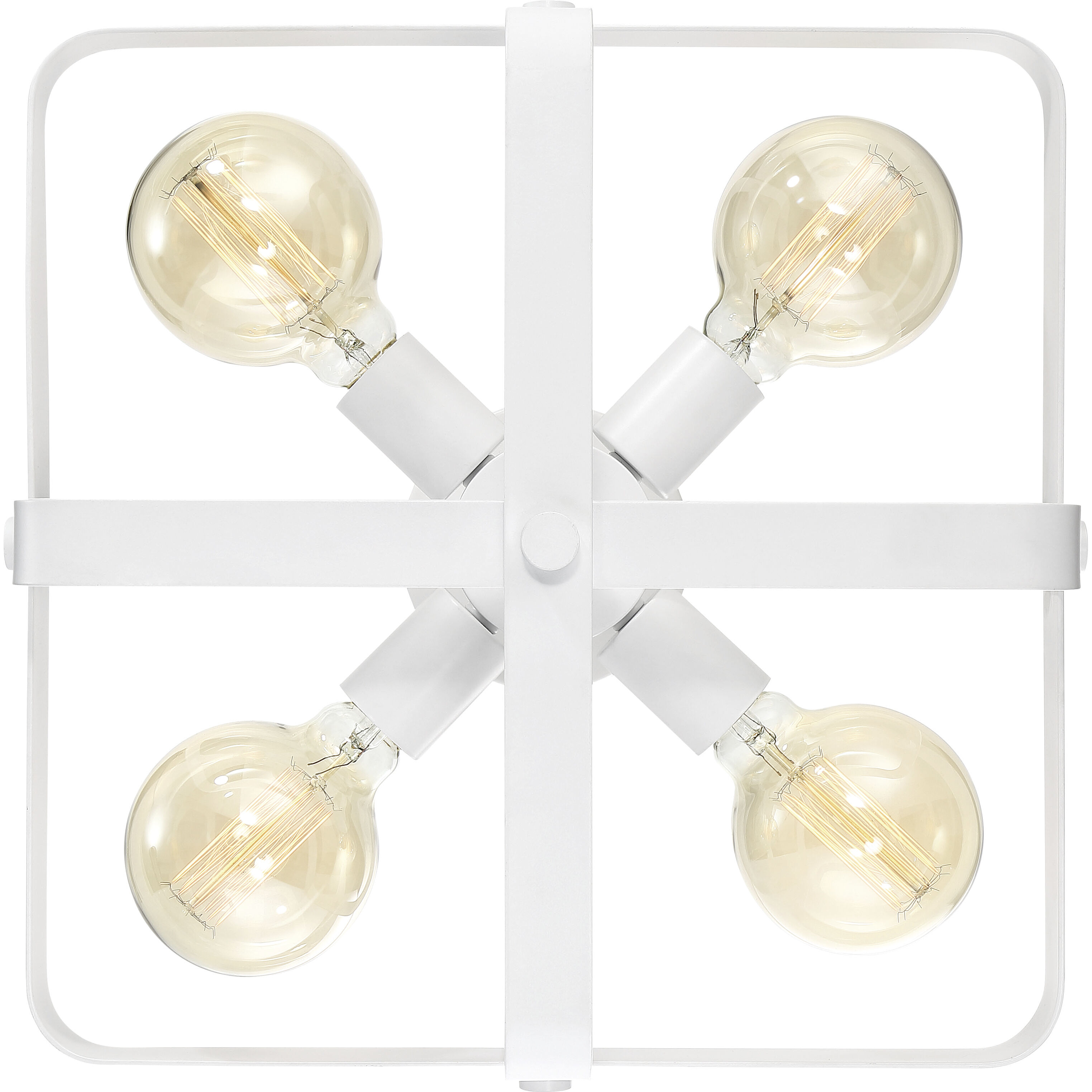 Prana 4 Light 16 inch White Flush Mount Ceiling Light