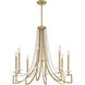 Helen 8 Light 32 inch Warm Brass Chandelier Ceiling Light