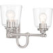 Antonia 2 Light 17.38 inch Brushed Nickel Bath Vanity Light Wall Light