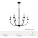 Southcrest 6 Light 30 inch Flat Matte Black Chandelier Ceiling Light