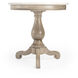 Danielle Marble 24" Pedestal Side Table in Tan/Beige