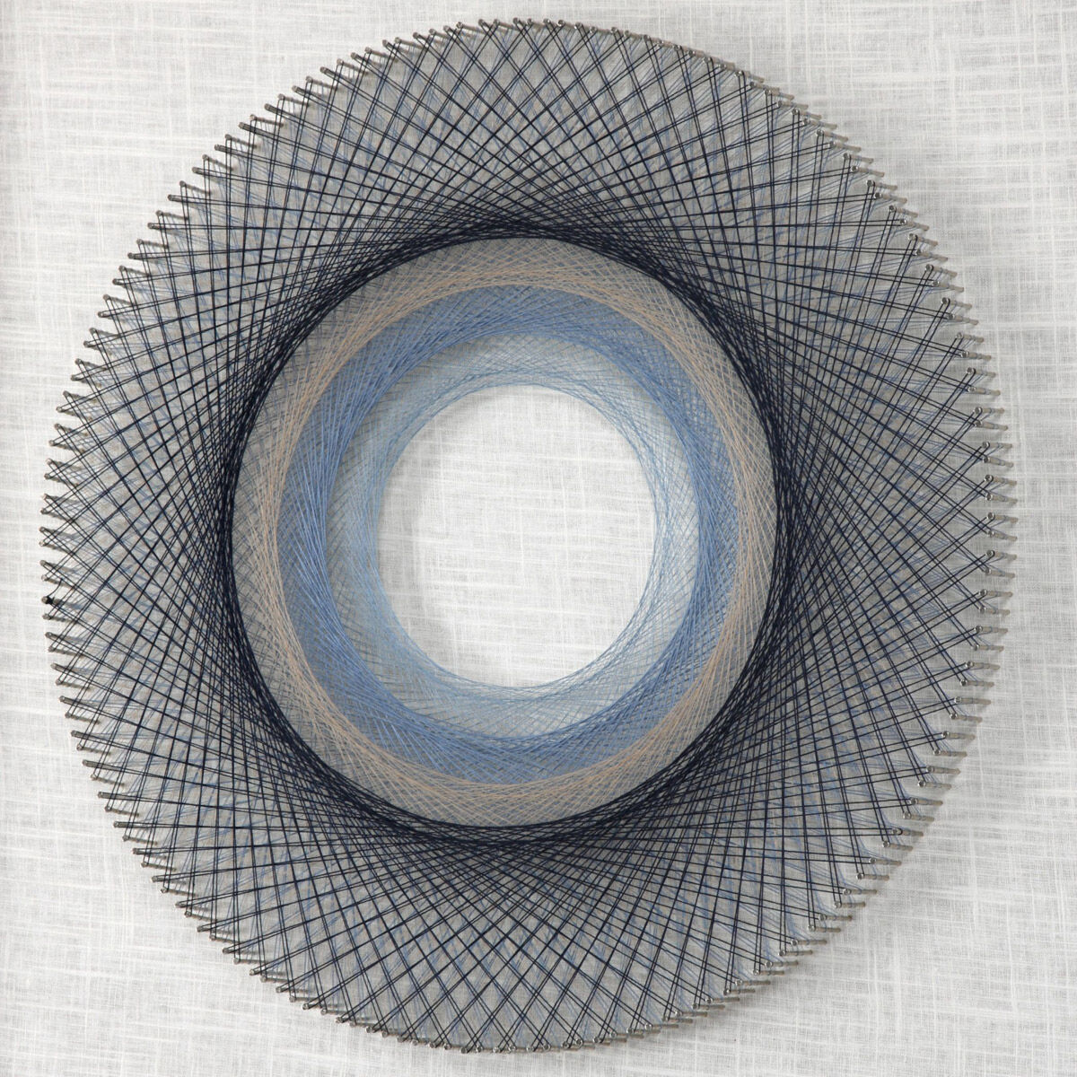 String Duet Neutral Linen Geometric Wall Art