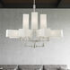Rubix 12 Light 44 inch Brushed Nickel Foyer Chandelier Ceiling Light, Extra Large
