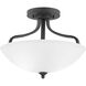 Laird 3 Light 15.63 inch Antique Bronze Semi-Flush Mount Convertible Ceiling Light