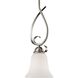 Brighton 1 Light 6 inch Brushed Nickel Mini Pendant Ceiling Light