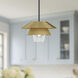 Alora Mood Tetsu 1 Light 13.5 inch Brushed Gold Pendant Ceiling Light