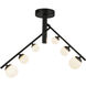 Cypress LED 7.38 inch Black Semi Flush Mount Ceiling Light