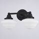 Eastgate 2 Light 15 inch Matte Black Bathroom Light Wall Light