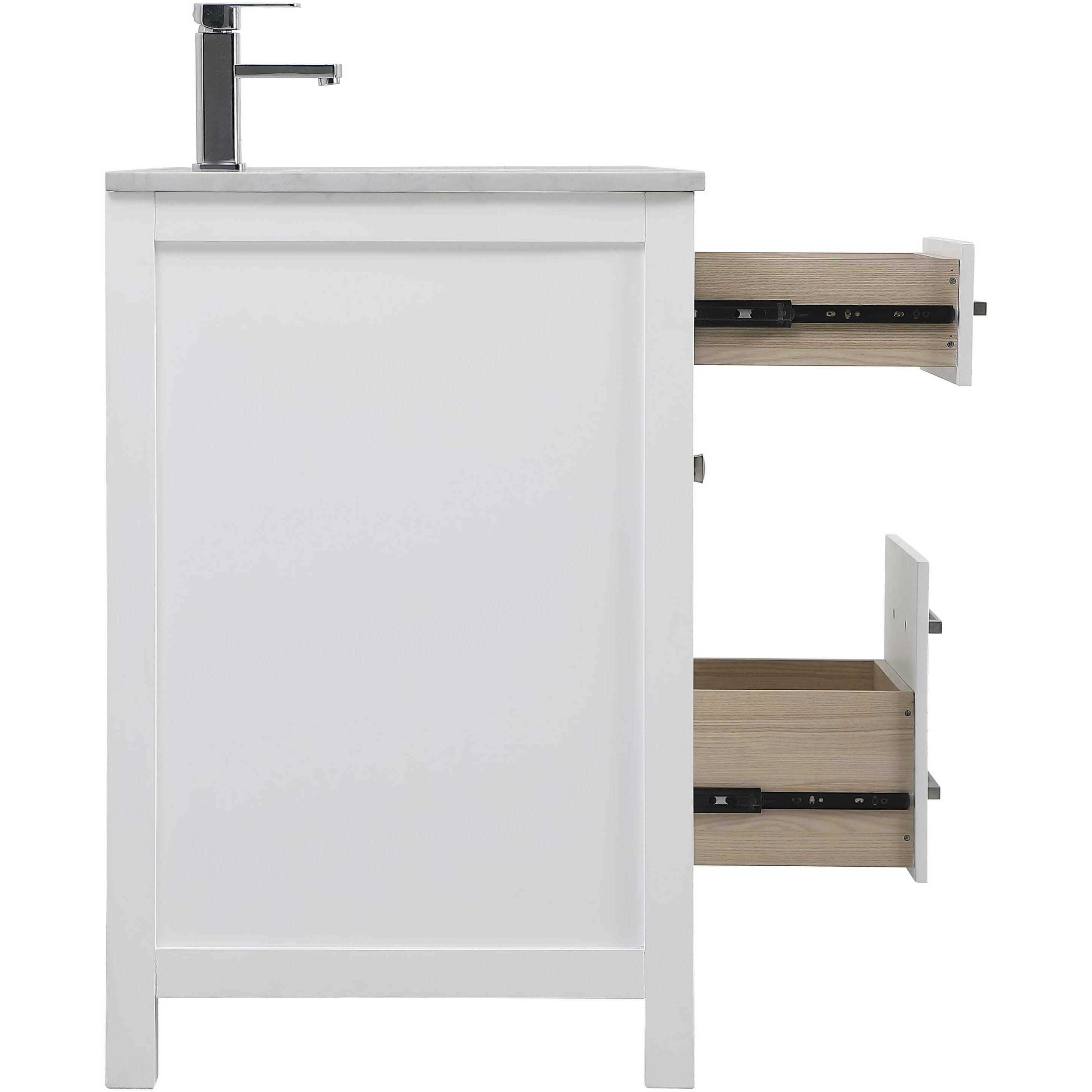 Lewis 48 X 22 X 34 inch White Vanity Sink Set