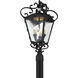Great Outdoors Brixton Ivey 3 Light 28.25 inch Coal / Honey Gold Highlight Outdoor Post, The Great Outdoors