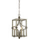 Structure 4 Light 9 inch Aged Steel Pendant Ceiling Light