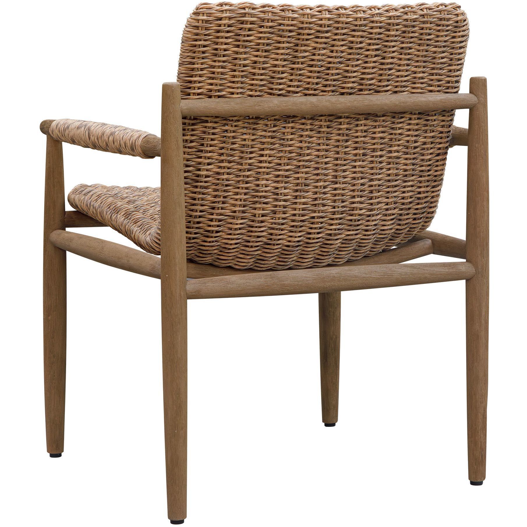 Sumba Twisted Golden Flax and Weathered Driftwood Outdoor Lounge Chair