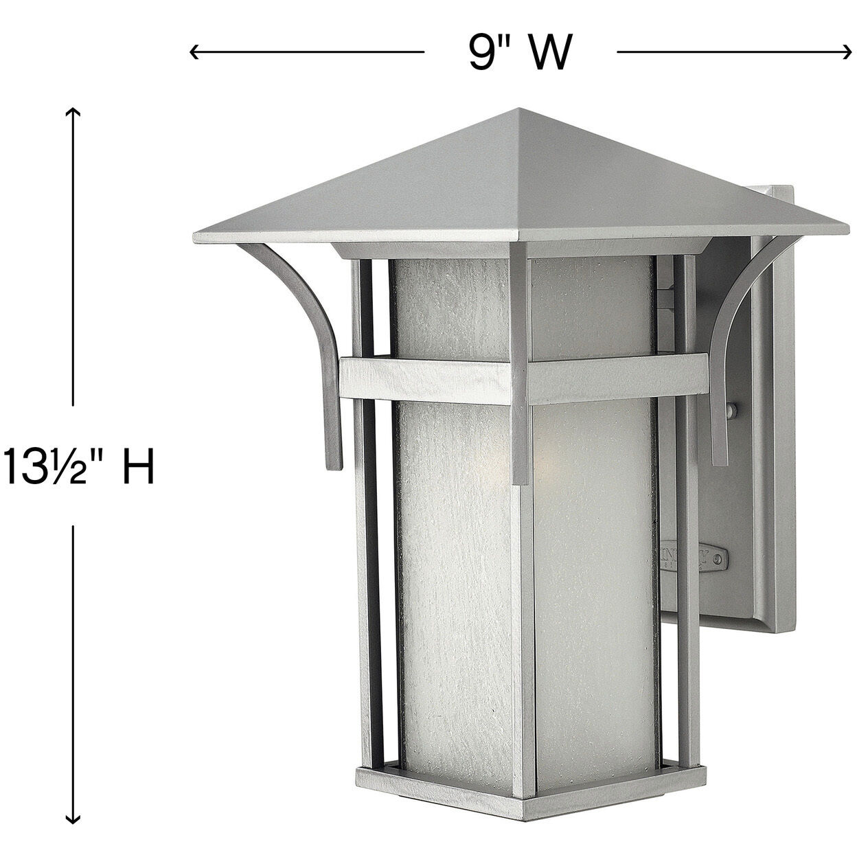 Estate Series Harbor Outdoor Wall Mount Lantern in Titanium, Non-LED, Medium