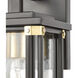 Vincentown 1 Light 11 inch Matte Black with Brushed Brass Outdoor Wall Sconce