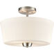 Winslow 3 Light 15 inch Brushed Nickel Semi Flush Mount Ceiling Light
