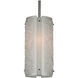 Textured Glass 1 Light 5.7 inch Gilded Brass Pendant Ceiling Light in Frosted Granite, Rod