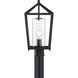 Hopewell 1 Light 18 inch Matte Black Outdoor Post Lantern