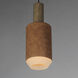 Scout LED 7 inch Weathered Wood / Tan Leather Single Pendant Ceiling Light