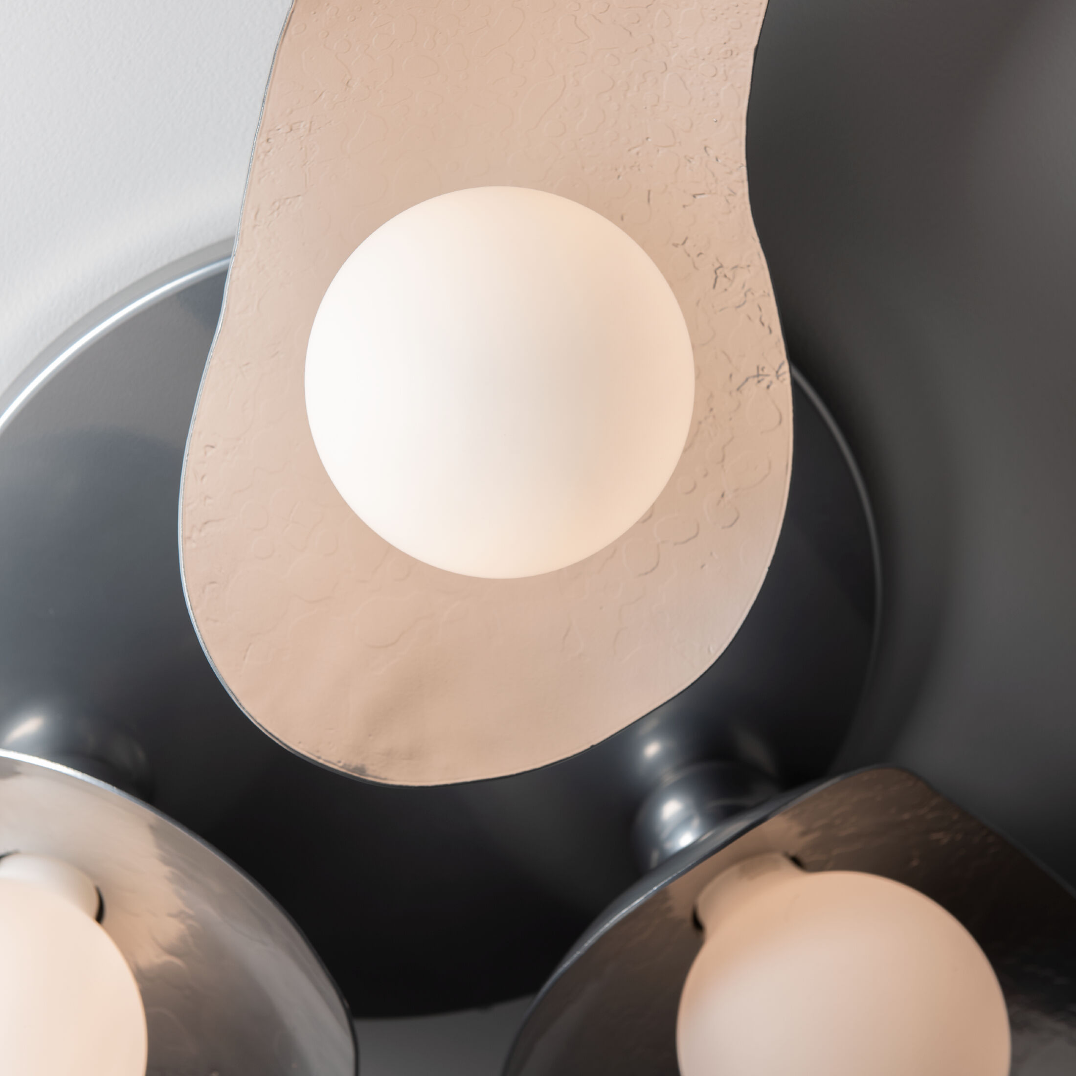 Yoki 3 Light 29.8 inch Sterling Semi-Flush Ceiling Light