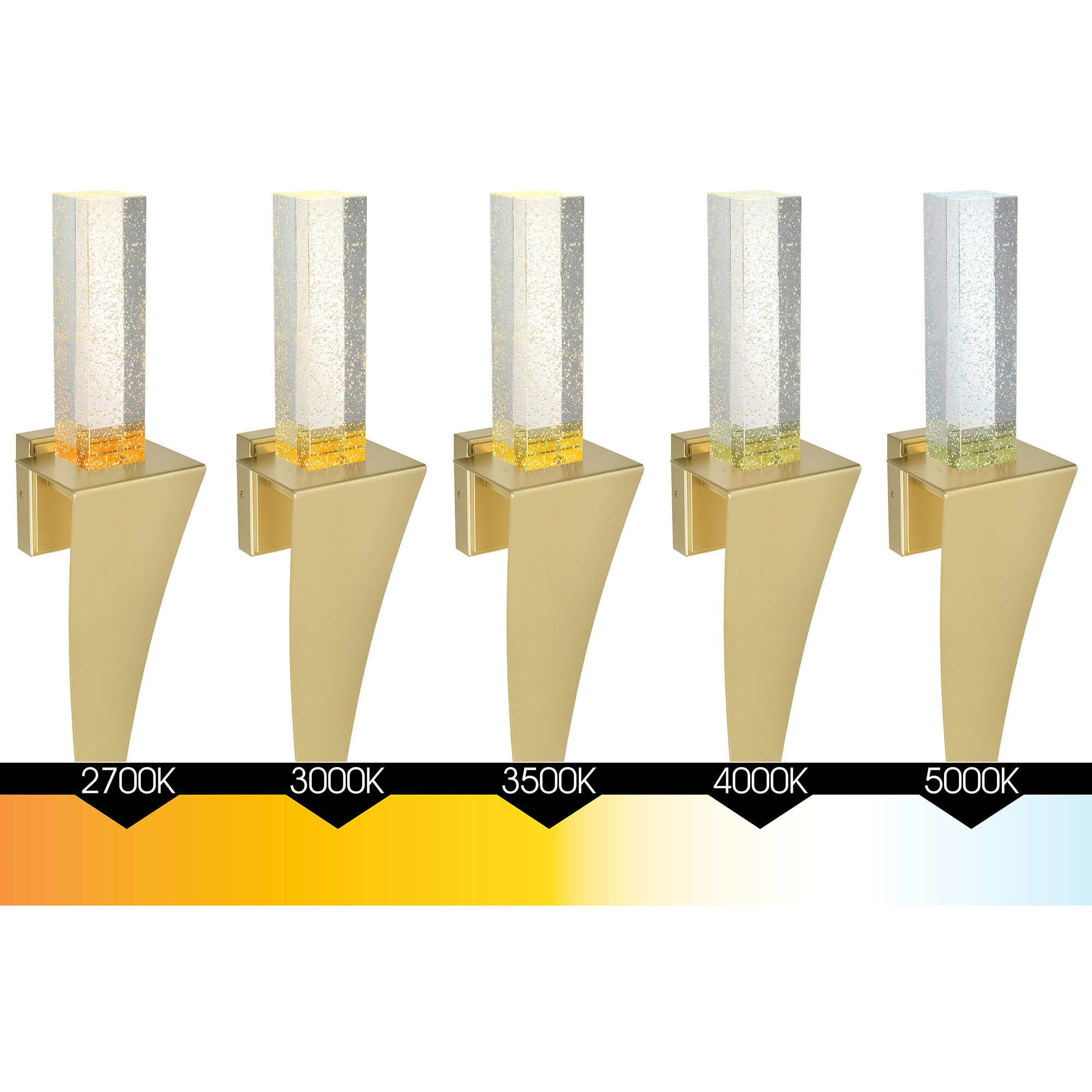 Catania LED 7 inch Satin Gold Wall Light