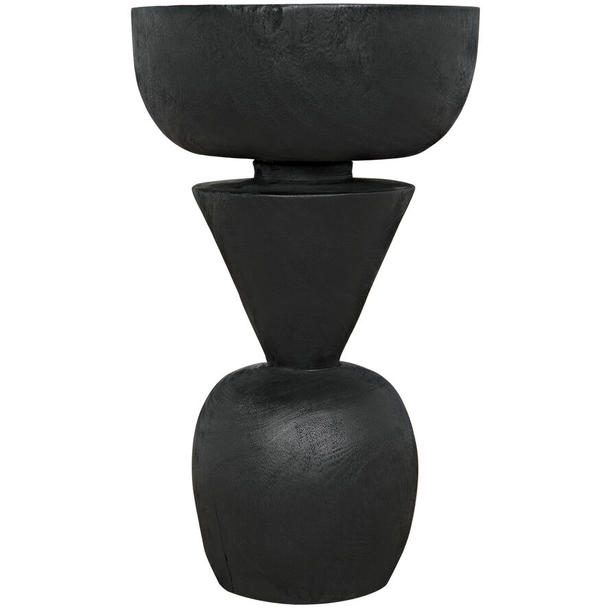Nogozi 23 X 13 inch Burnt Black Side Table