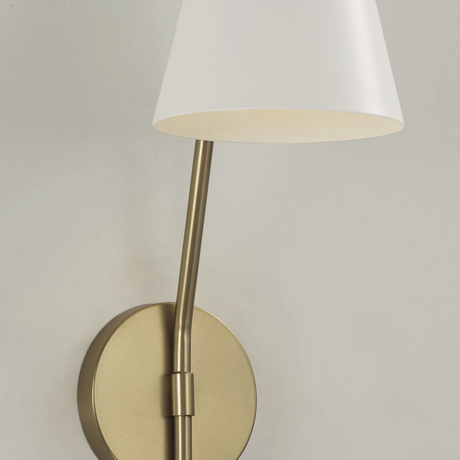 Cami 1 Light 6.25 inch Aged Brass and White Sconce Wall Light