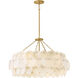 Lisa McDennon Yara 8 Light 36 inch Piastra Gold Chandelier Ceiling Light