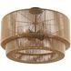 Eco Collection - Milos Family 6 Light 24 inch Matte Black Semi-Flush Ceiling Light in 24" D x 24" W x 14" H, EVOLV