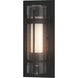 Torch 1 Light 12 inch Coastal Black Outdoor Sconce, Small
