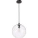 Gibson 1 Light 12 inch Black Pendant Ceiling Light