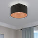 Sentosa 1 Light 13 inch Black Semi-Flush Ceiling Light, Medium