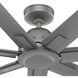 Downtown 60 inch Matte Silver Outdoor Ceiling Fan