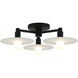 Monument 3 Light 17.13 inch Matte Black Ceiling Mount Ceiling Light