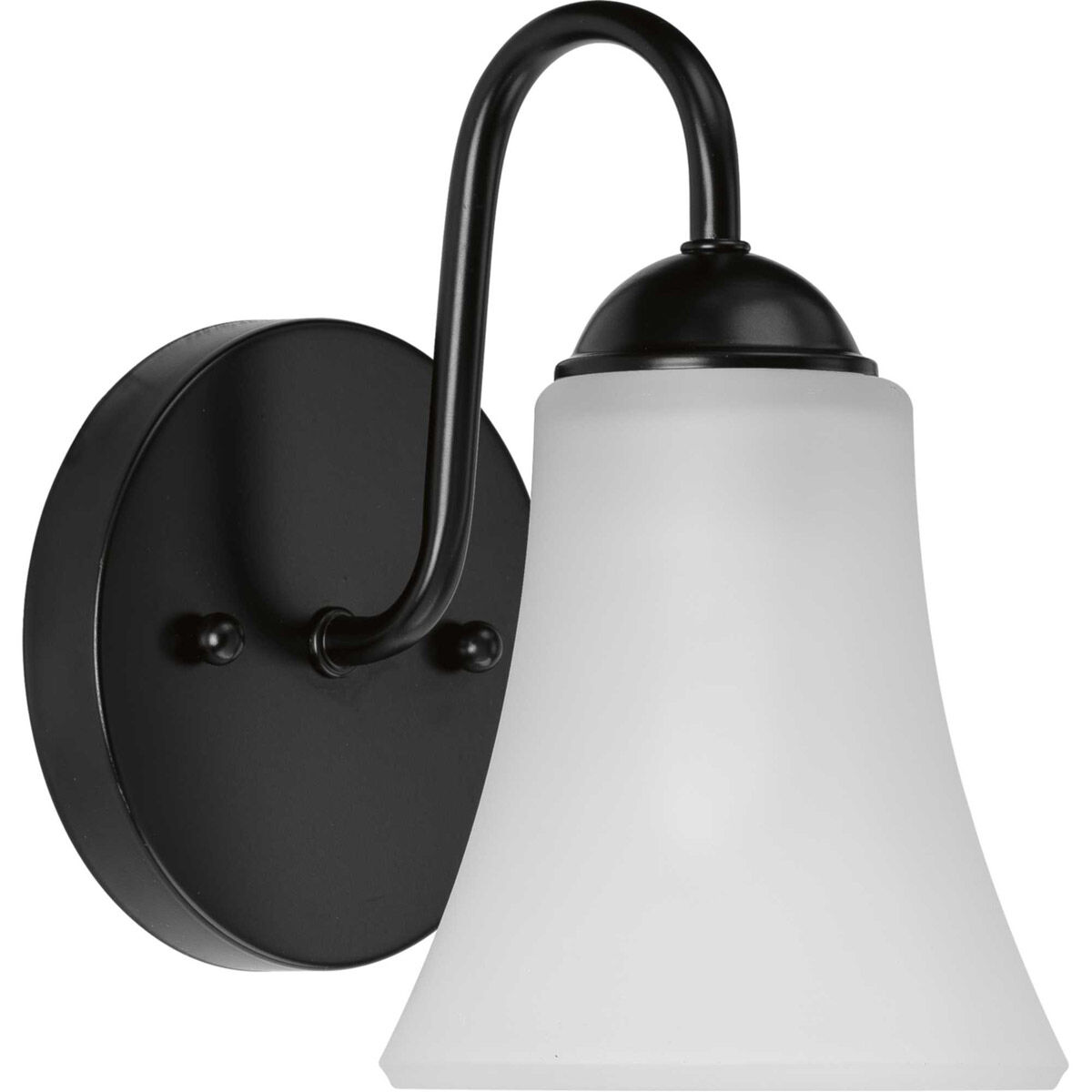 Classic 1 Light 5 inch Matte Black Bath Vanity Wall Light
