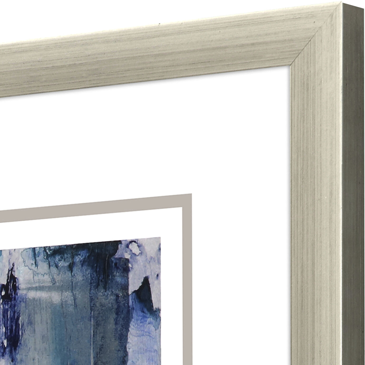 Inner Glimpse Blue and Green and Metallic and Turquoise Framed Art, The Studio