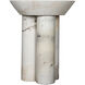 Nox 22 X 18 inch White Marble Side Table