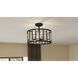 Bankston 4 Light 18 inch Matte Black Semi-Flush Mount Ceiling Light