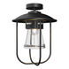 Erlenmeyer 1 Light 12.1 inch Coastal Black Outdoor Semi-Flush