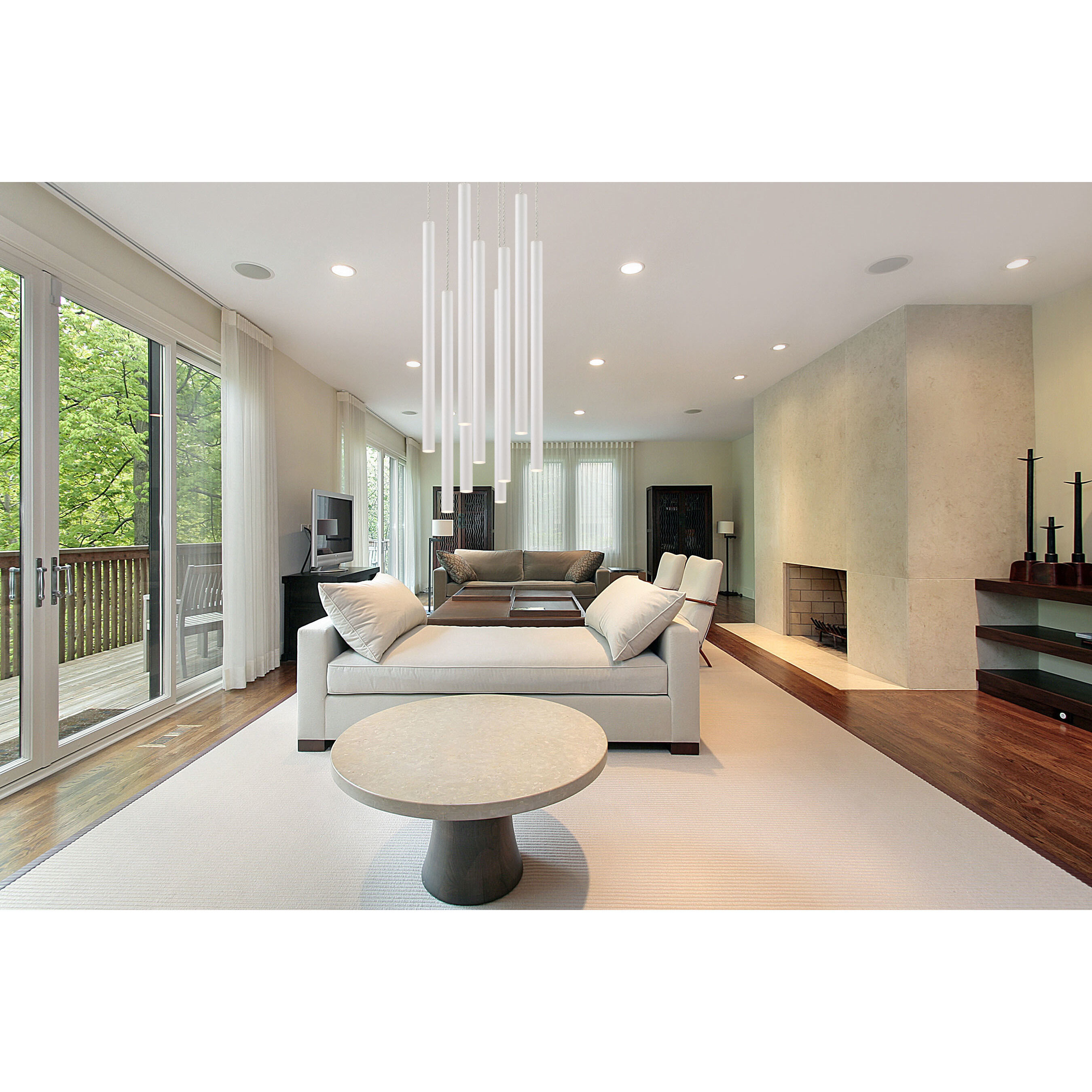 Forest LED 16 inch Chrome Chandelier Ceiling Light