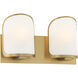 Bishop Crossing 2 Light 16 inch Soft Brass Bath Light Wall Light
