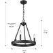 Alastair 3 Light 16 inch Matte Black Chandelier Ceiling Light