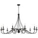 Westchester County 10 Light Sand Coal/Skyline Gold Leaf Chandelier Ceiling Light