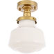 Lyle 1 Light 8 inch Brass Flush Mount Ceiling Light