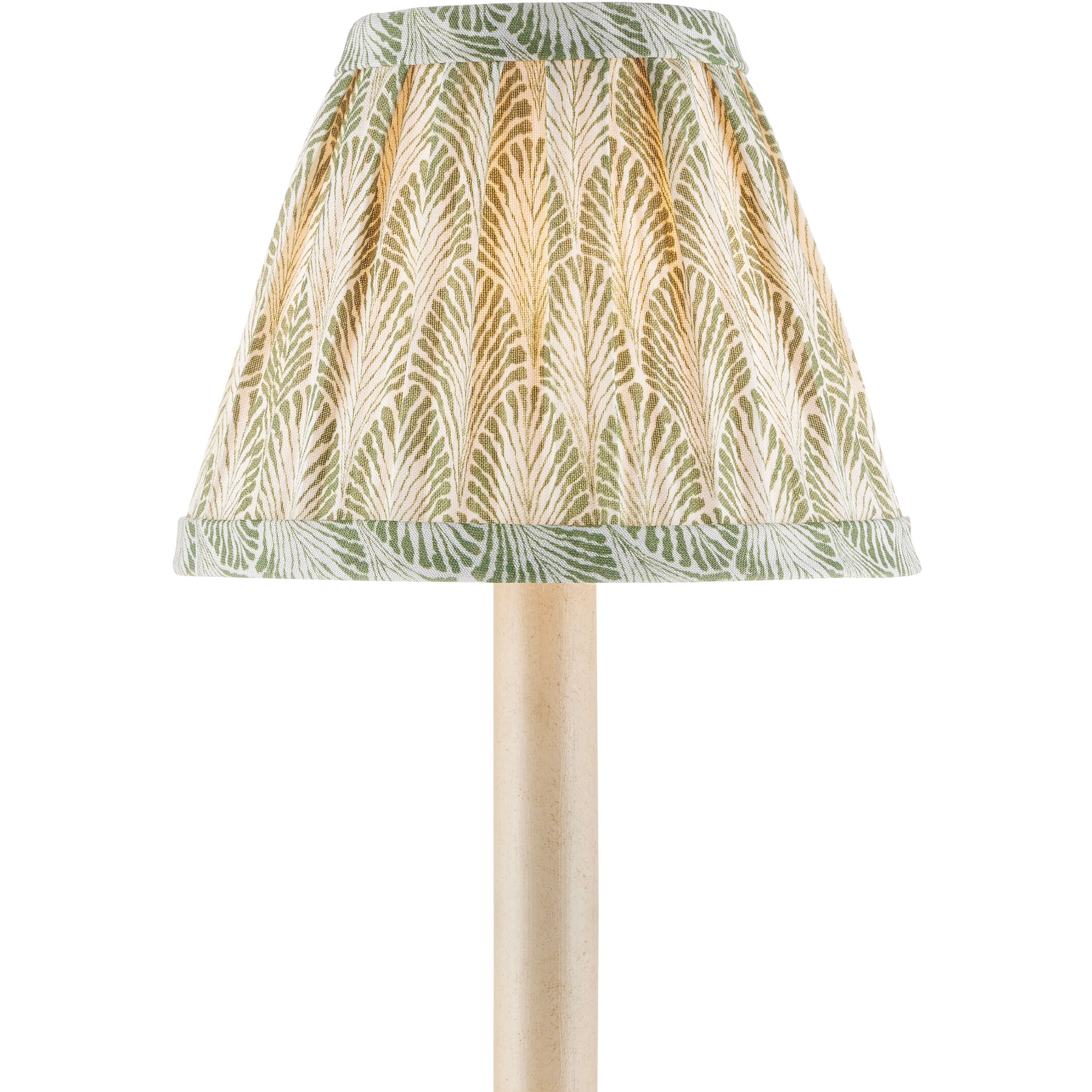 Plume Green/Ivory Tapered Chandelier Shade