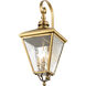 Cambridge 4 Light 35 inch Antique Brass Outdoor Wall Lantern